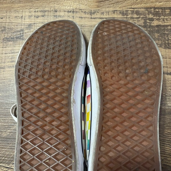 Vans ward rainbow checkerboard canvas skate shoes - Picture 8 of 8